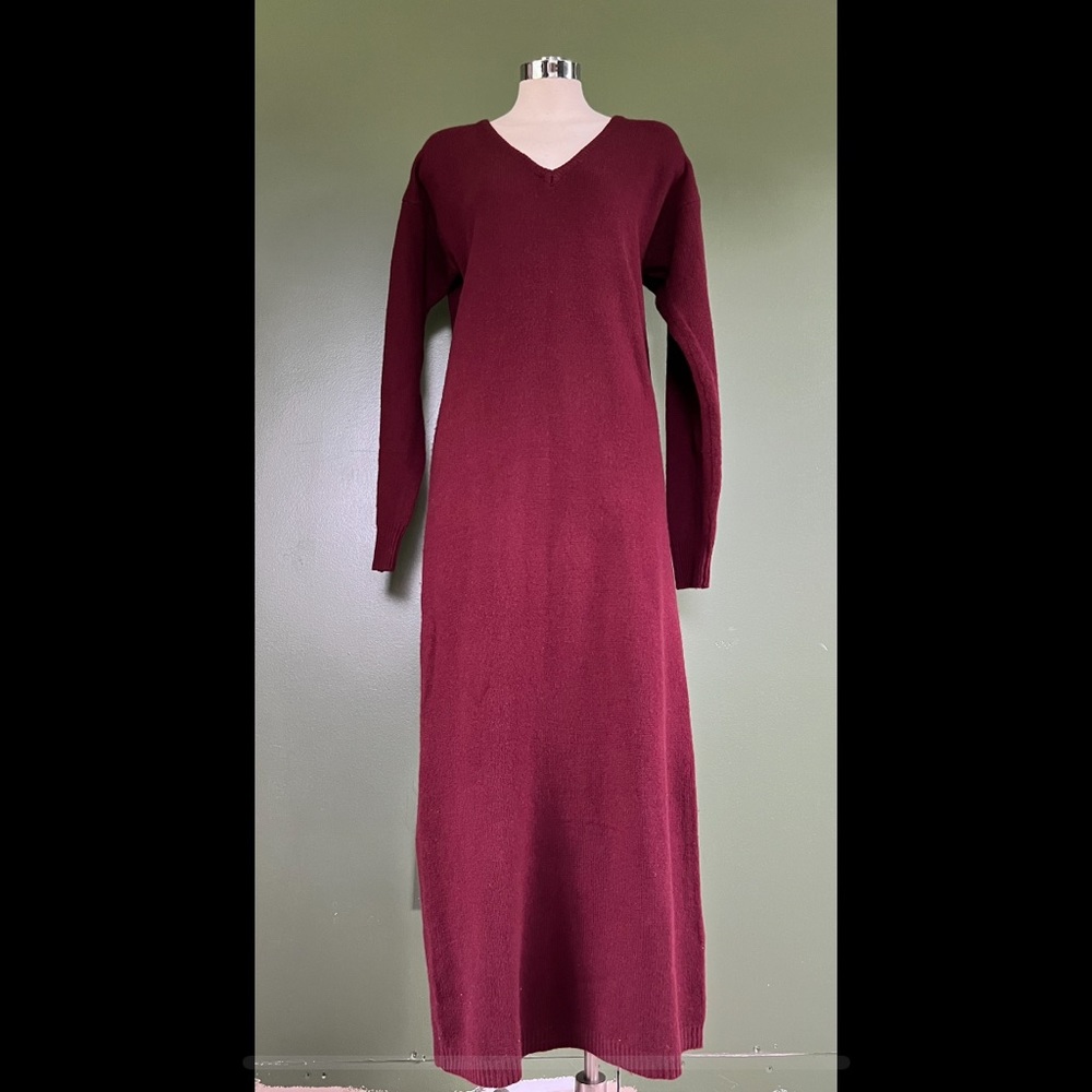 VINTAGE J. CREW 💯 Lambswool Maxi Sweater Dress Size Small / Medium
